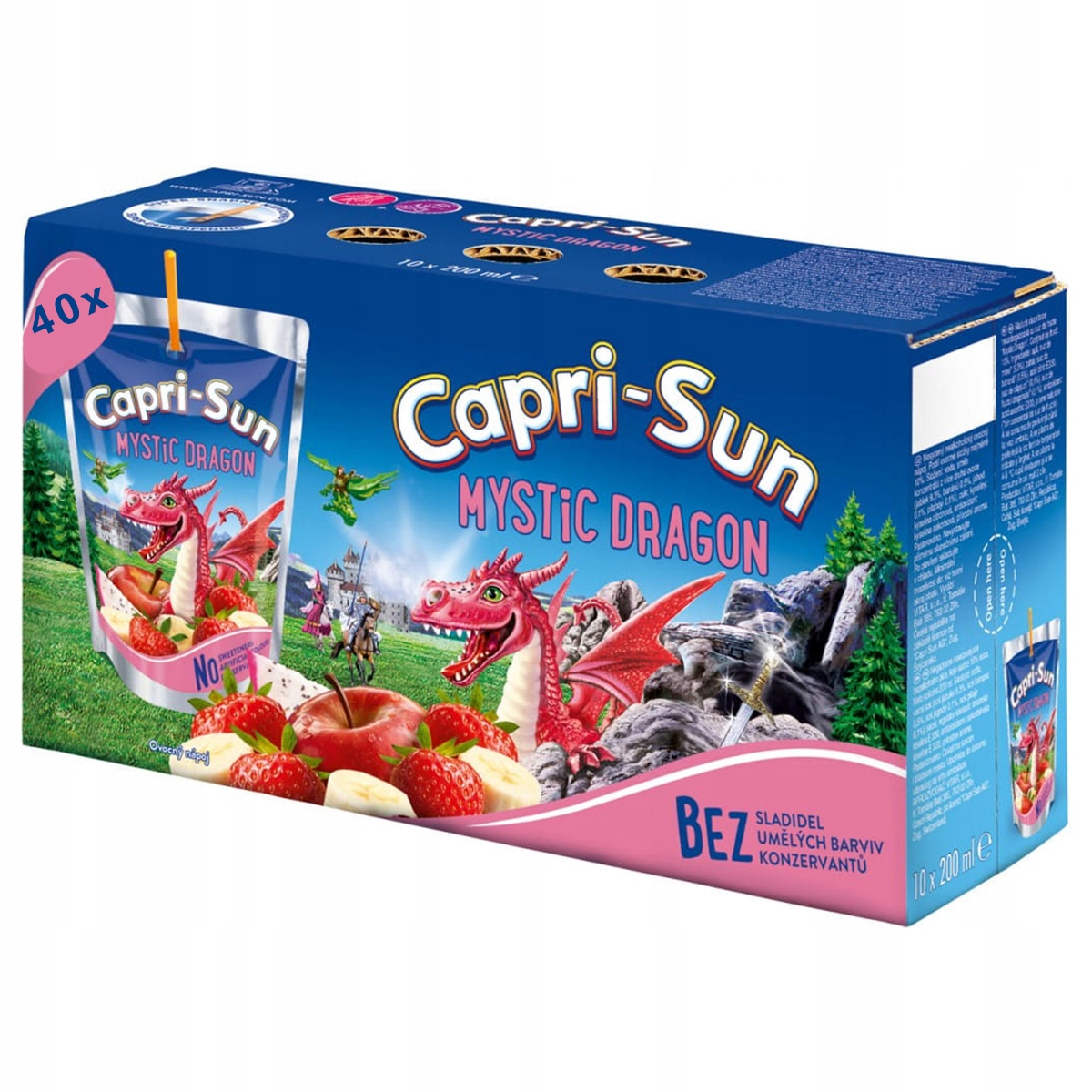 Levně Capri-Sun Ovocný nápoj Mystic Dragon 200 Ml 40 ks