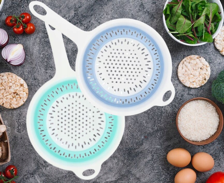 S5 DURSZLAK SKŁADANY Z RĄCZKĄ CEDZAK SITKO OCIEKACZ SILIKONOWY Z UCHWYTEM K Materiał silikon