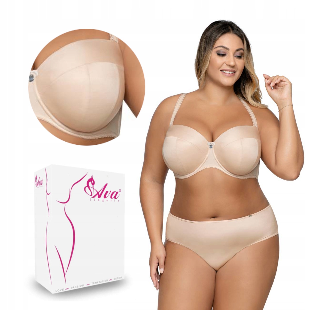 Podprsenka bardotka Av 1787 béžová 90E