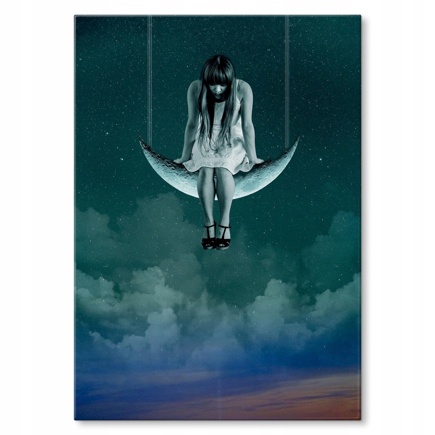 Kovový plakát Měsíční žena Dárek 42 x 59 cm