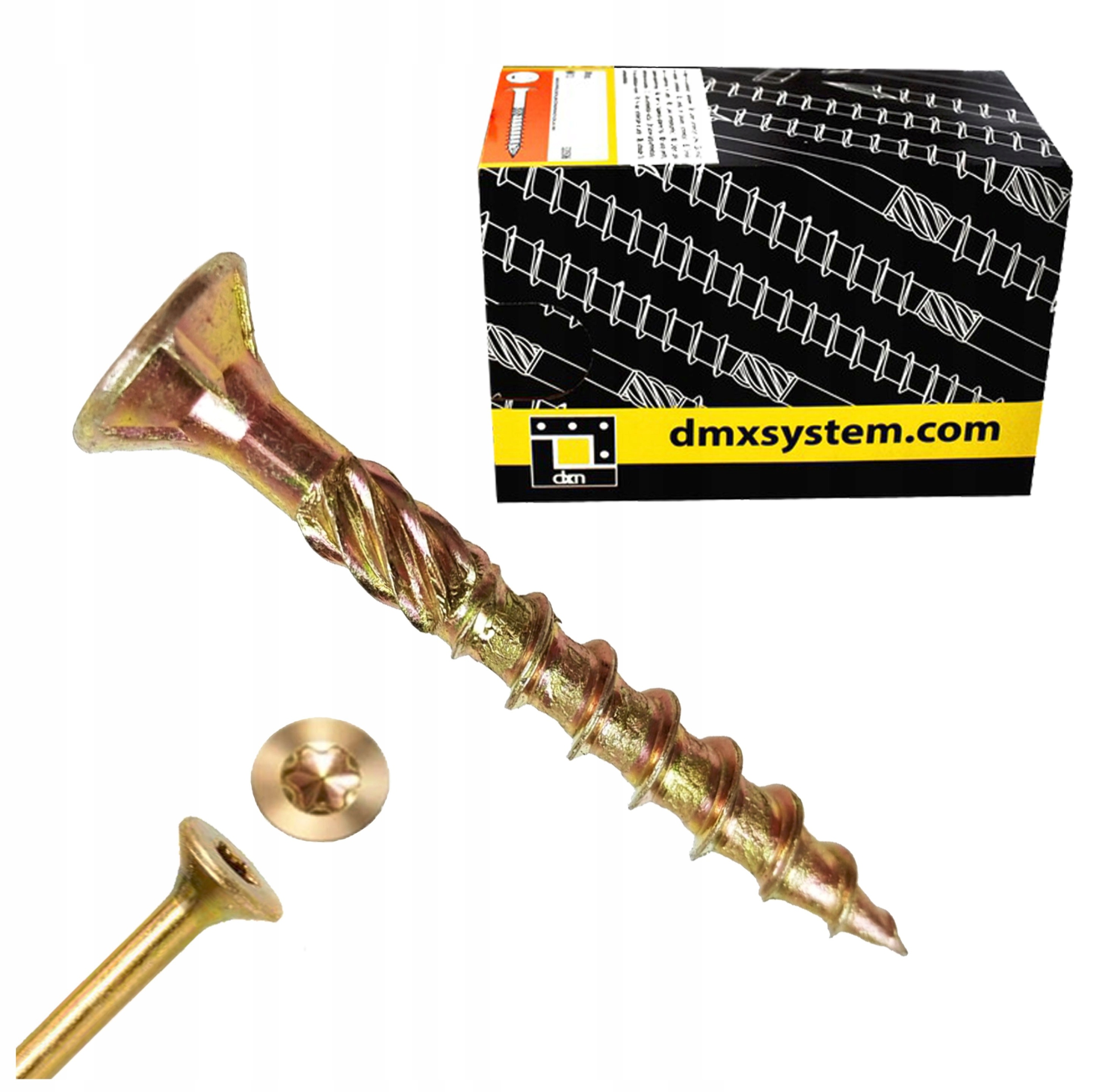 WKRĘTY CIESIELSKIE DO DREWNA 4x30 STOŻKOWE TORX 200szt CS 04030 DOMAX