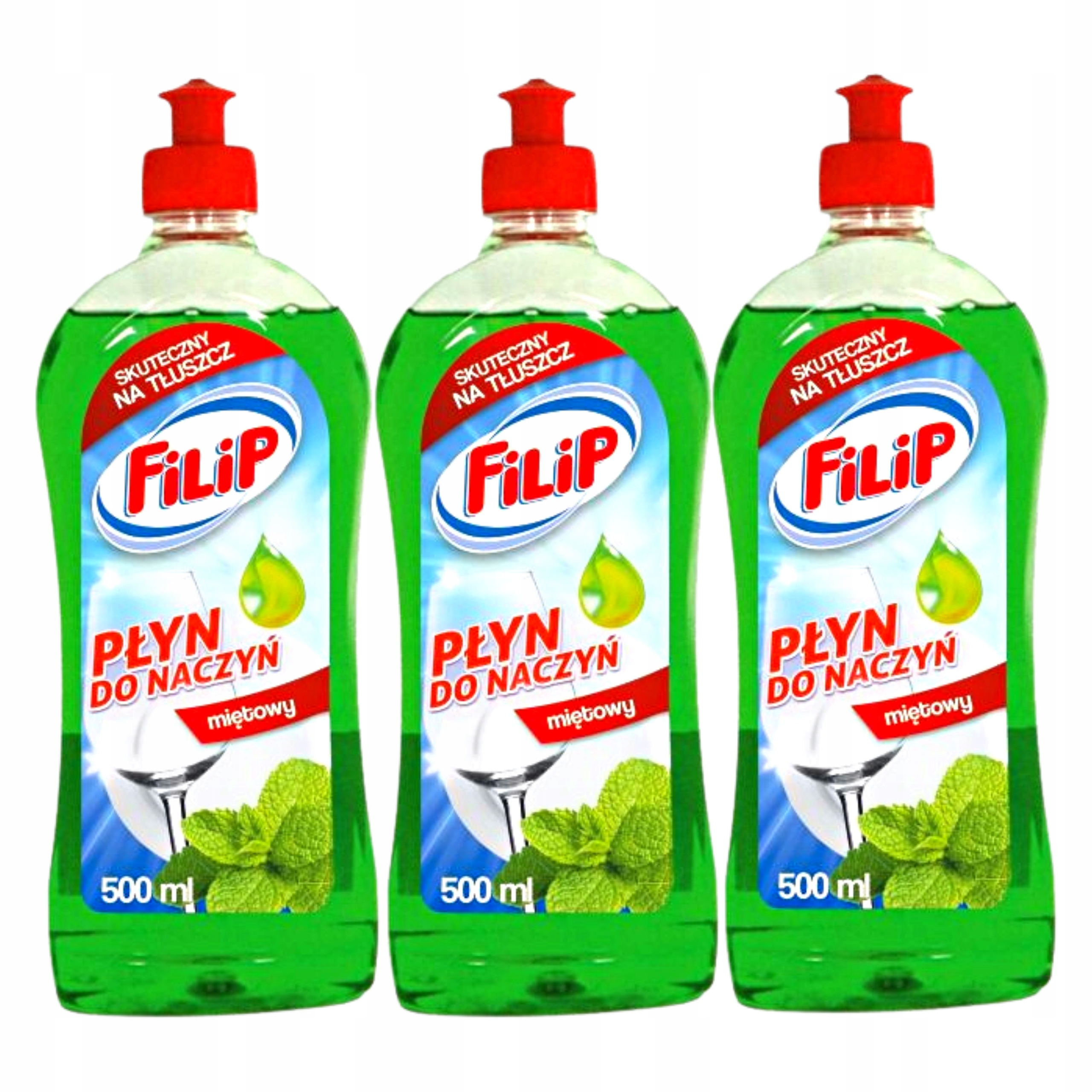 

Płyn do naczyń Filip Mięta 3x500ml Usuwa Tłuszcz