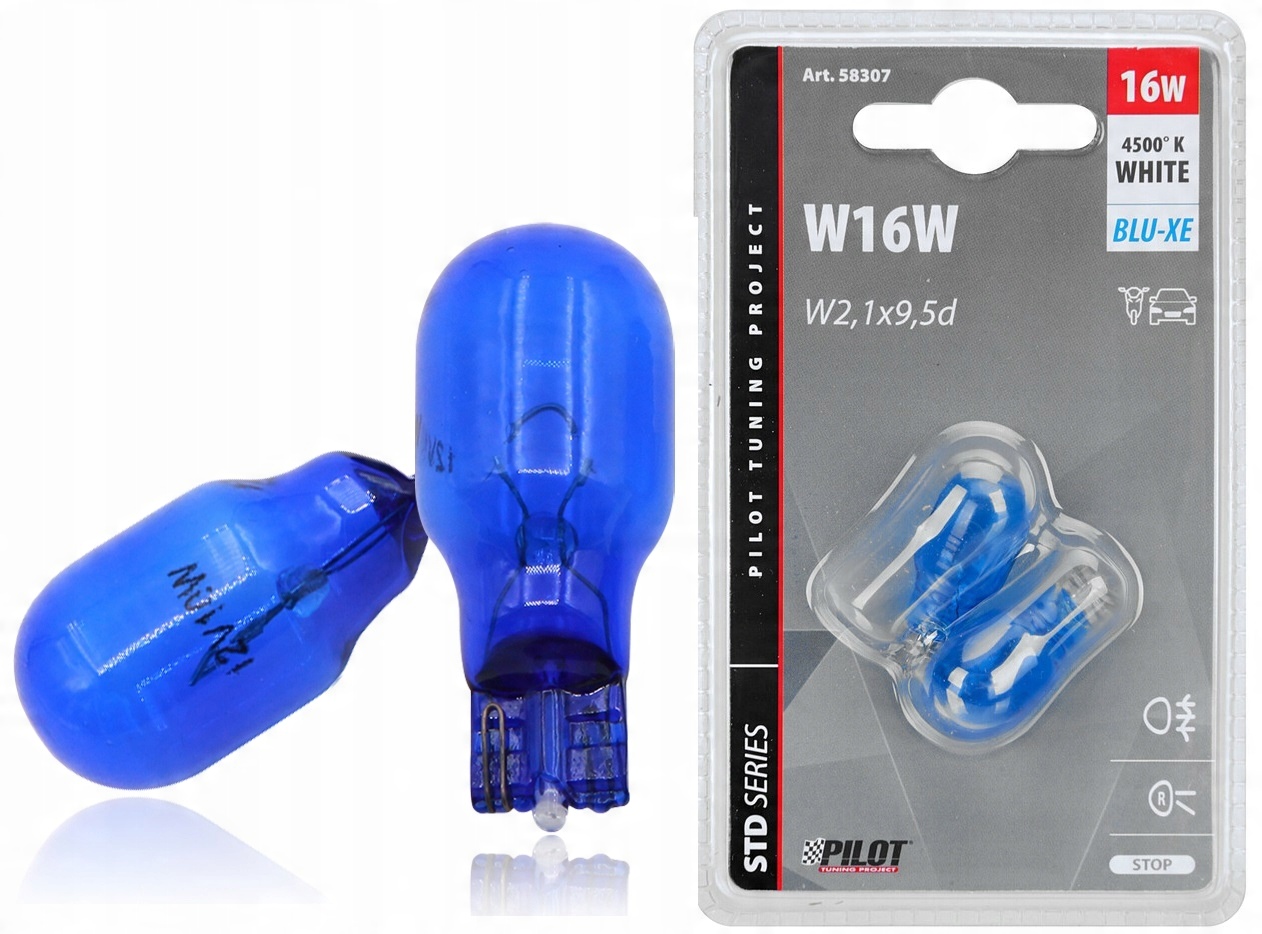 

2x Żarówki W16W Xenon Blue Ultra White 4500K