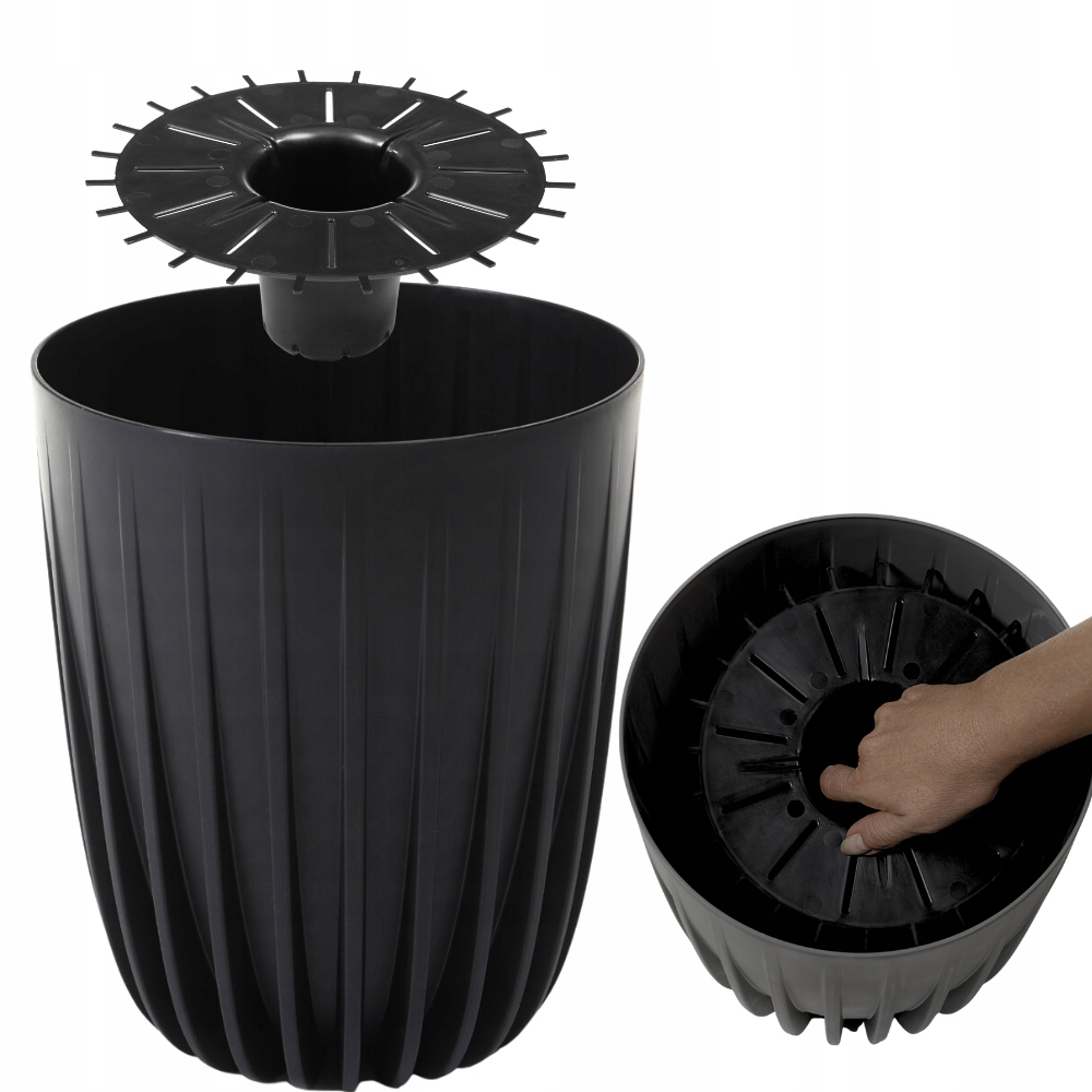 

Doniczka duża wkład czarna Eco 30cm