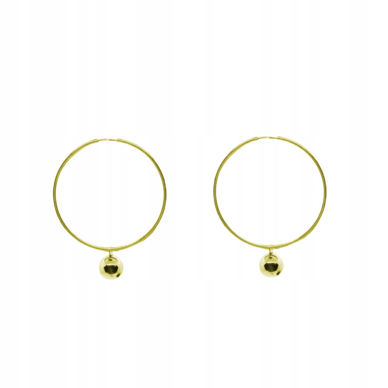 Náušnice modulární kolečka 6 cm s kuličkou 10 mm ryzost 925