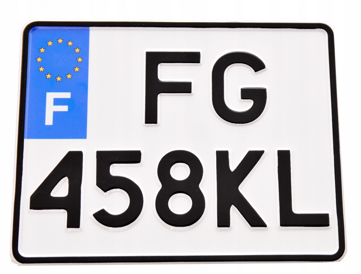 

Francuskie tablice rejestracyjne na motor,motocykl