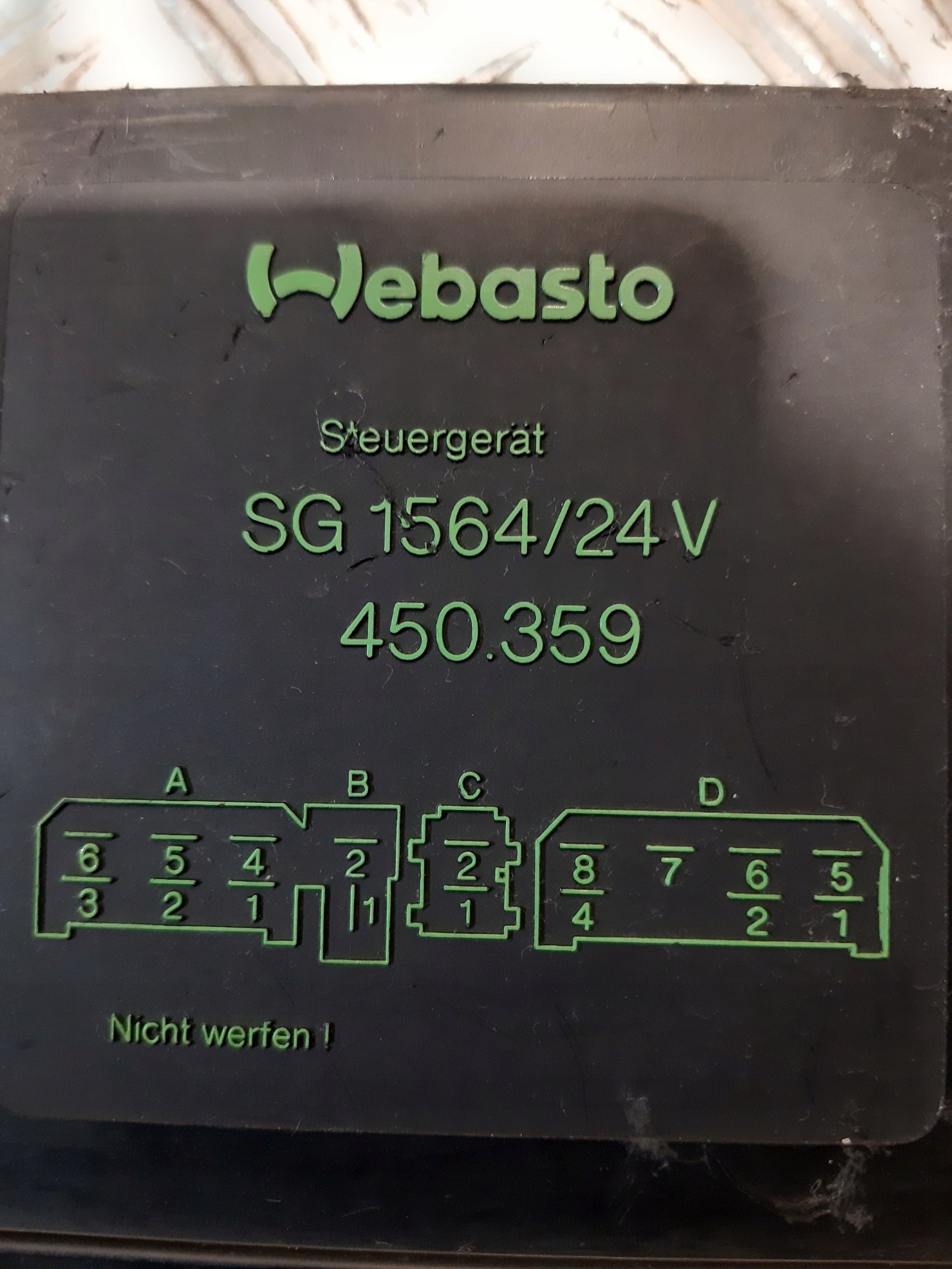 bedienteil WEBASTO SG1564/24V
