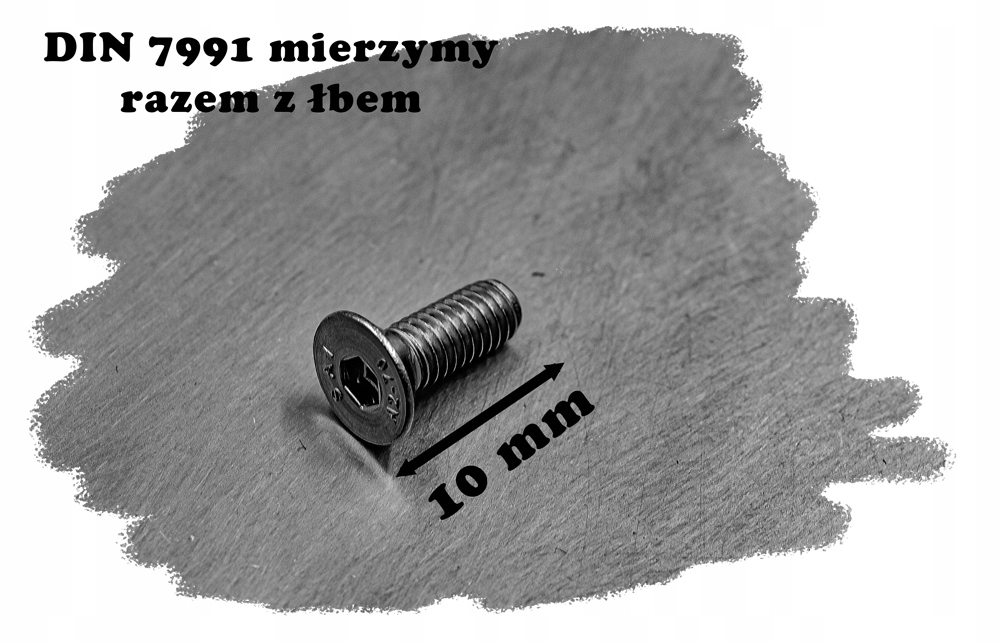 

M6x10 Śruba Stożkowa Imbus Nierdzewna A2 7991 (10)