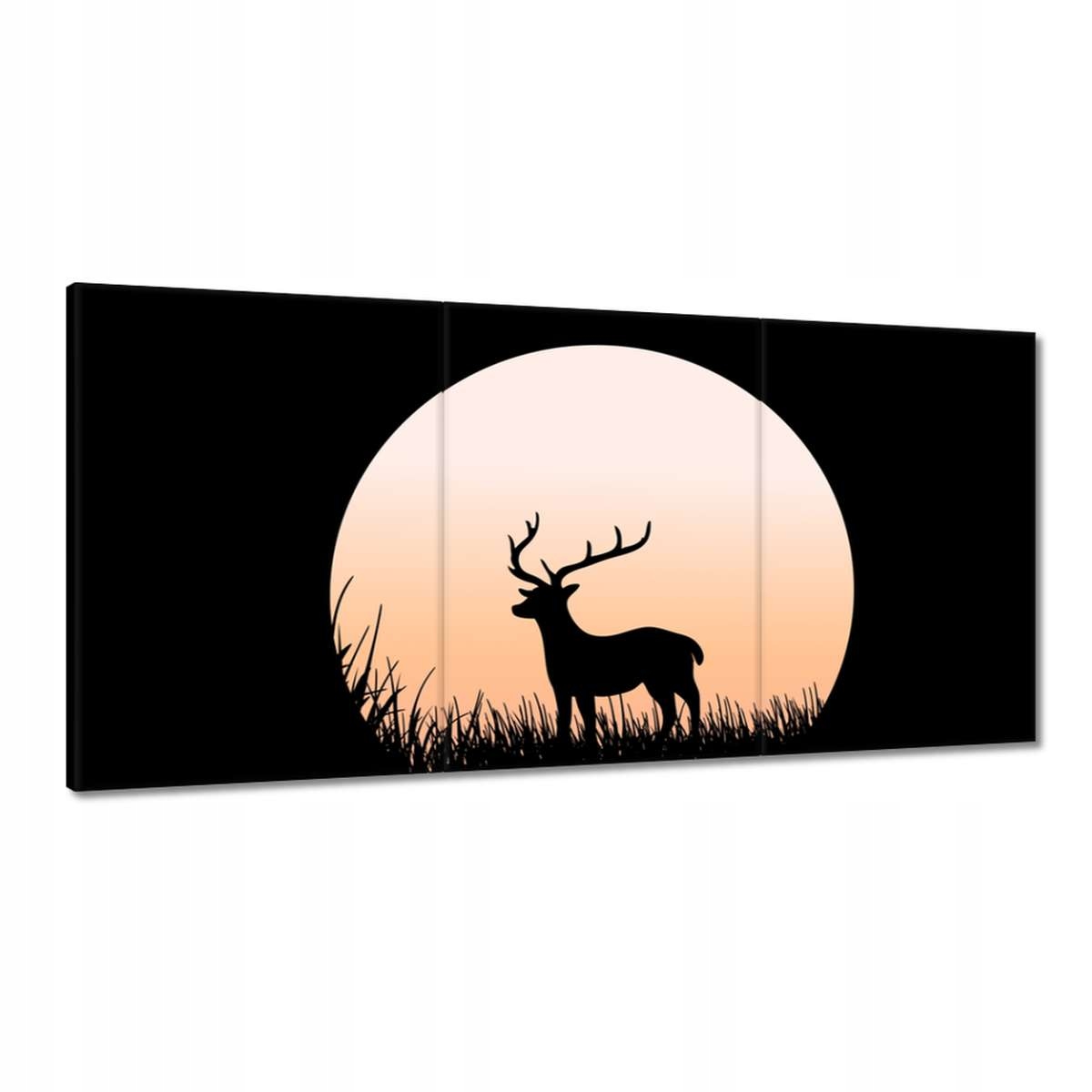 Obrazy 180x90 Silueta Jeleňa v noci