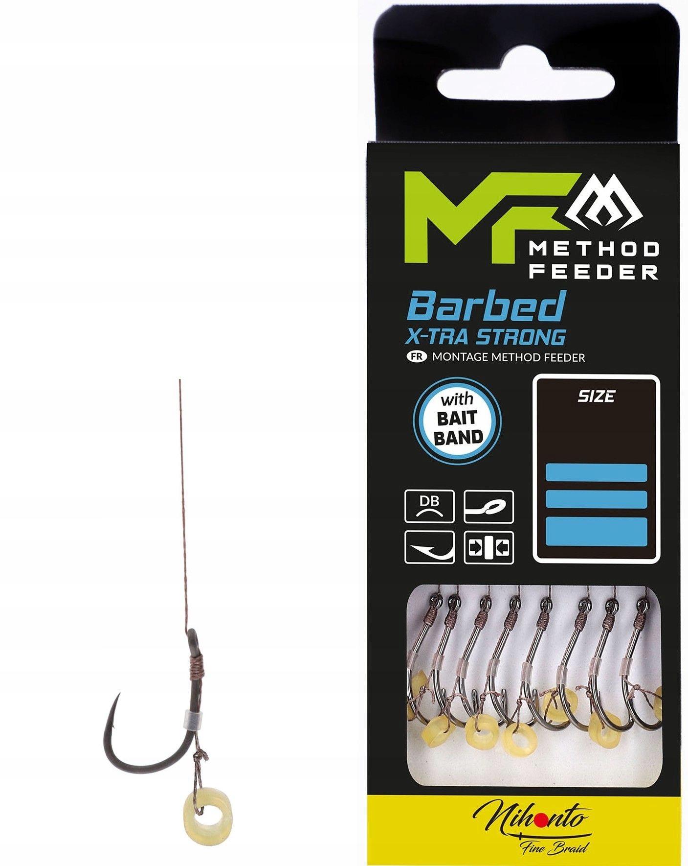 Haczyki Mikado Method Feeder Przypon Z Gumką 8