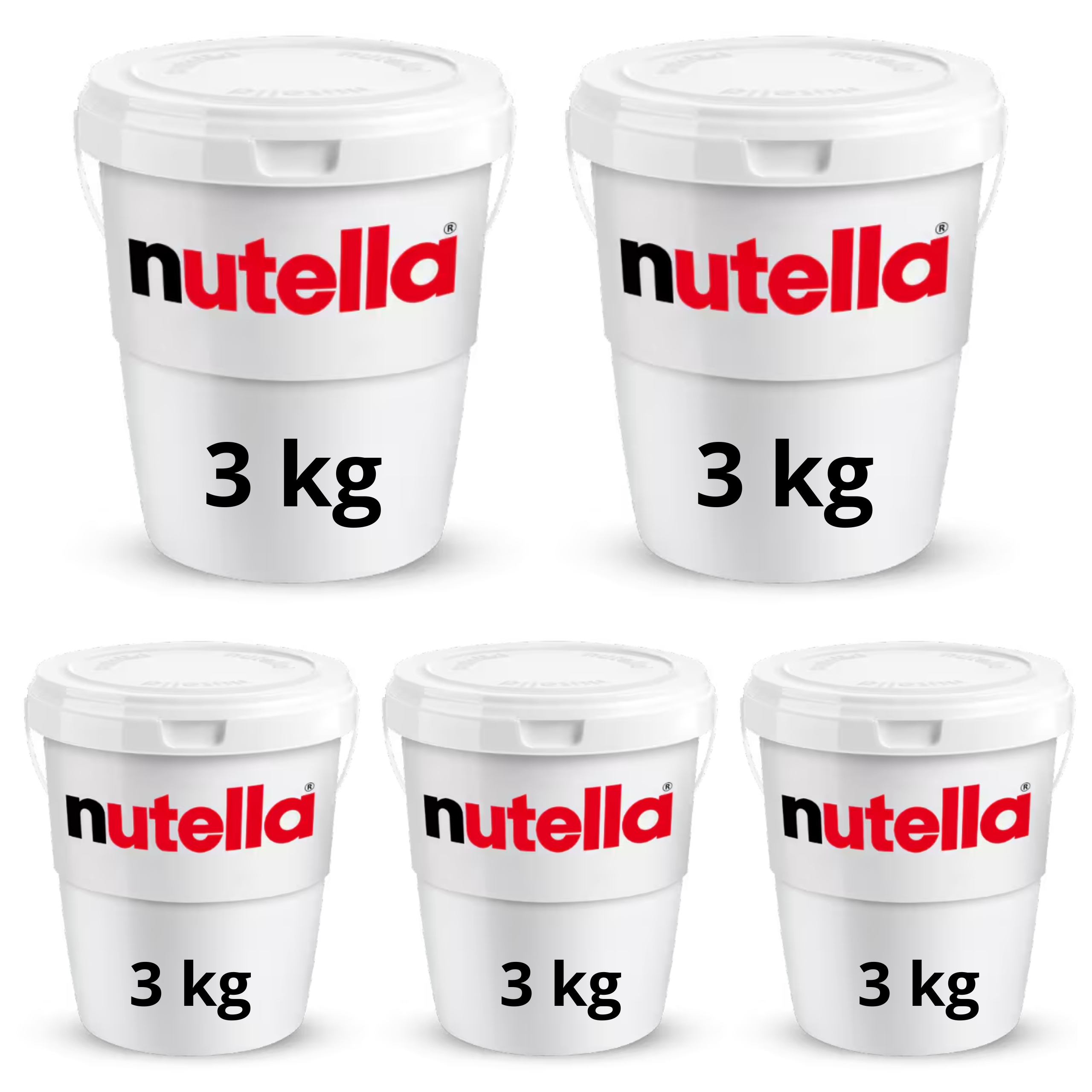 Nutella Ferrero 15 kg Krem Czekoladowo-orzechowy Duży Słodki 5x3 kg