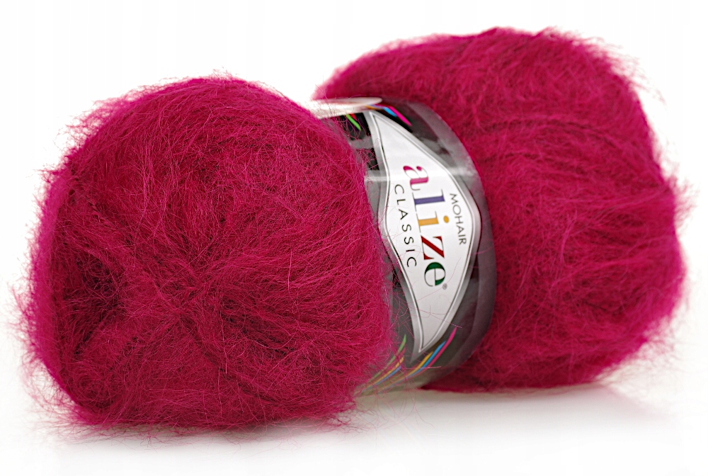 Włóczka Alize Mohair Classic Nr 57 Malinowy