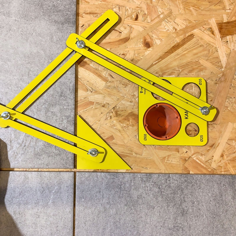 

Przymiar szablon wzornik do otworów płytek KAMO-1