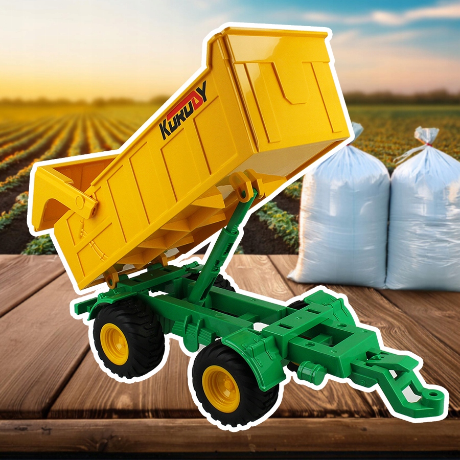 ZDALNIE STEROWANY TRAKTOR GIGANT CIĄGNIK ROLNICZY Z PRZYCZEPĄ ŚWIATŁA PILOT Marka Stator