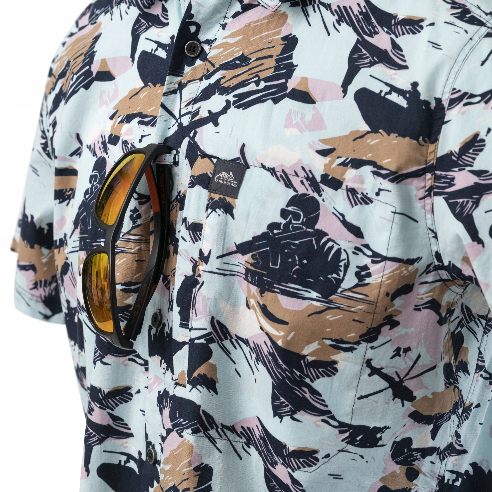 Koszula Helikon z Krótkim Rękawem Bawełniana Hawajska Militarna Regular XS Rozmiar XS