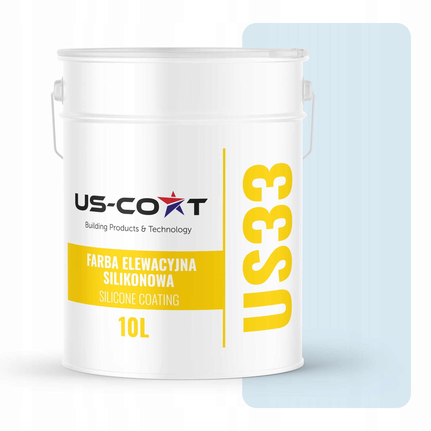 Fasádna Silikónová Farba Biela Zlomená Do Modrej F111 Uv 10L Výrobca