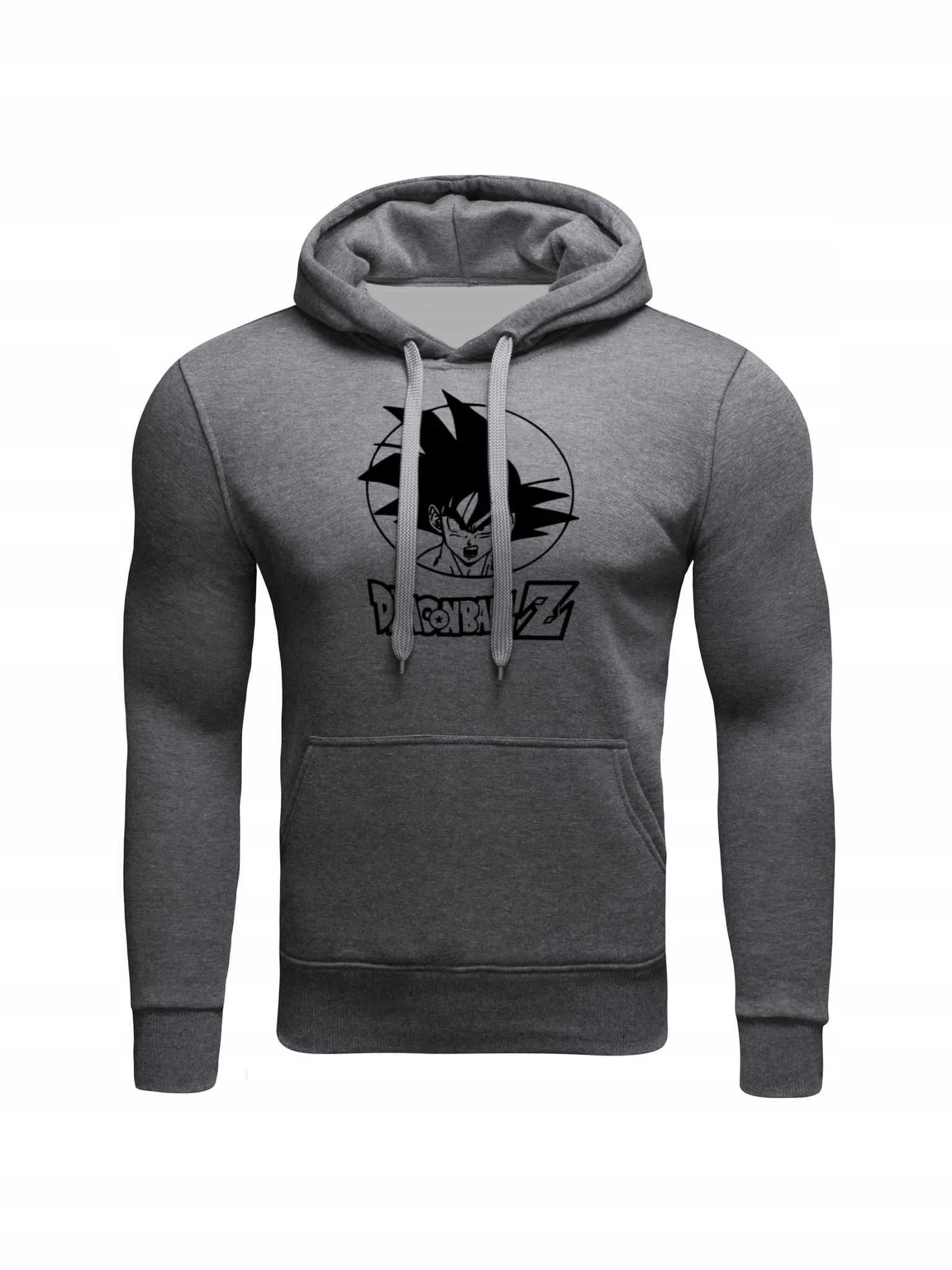 

Bluza Z Kapturem Dragon Ball Męska Szara M