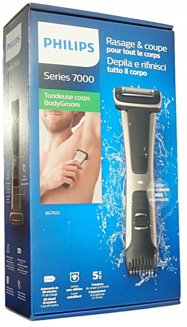 Zastrihávač vlasov Philips BG7025/15 BodyGroom 7000 Holiaci strojček na telo
