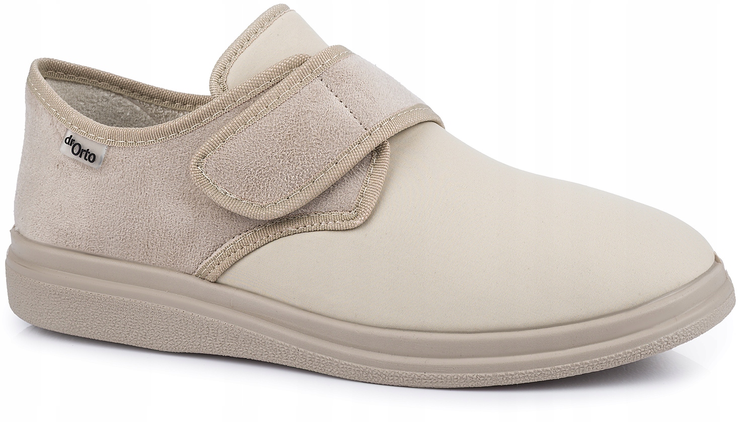 Dr Orto Męskie Buty Ortopedyczne Zdrowotne Na Rzep Beżowe r. 43