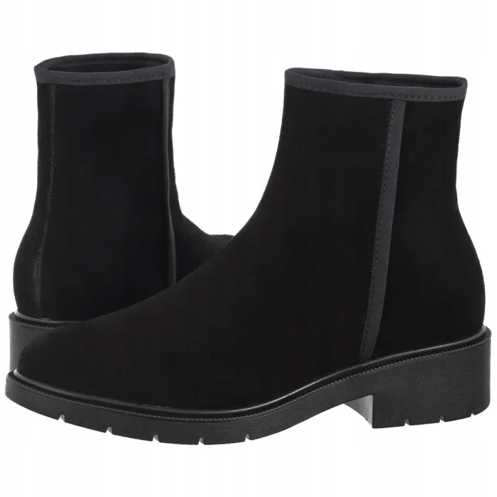 Dámské Zateplené Kožené Boty Kotníkové Boty Ryłko Černé A3VN0_X Black