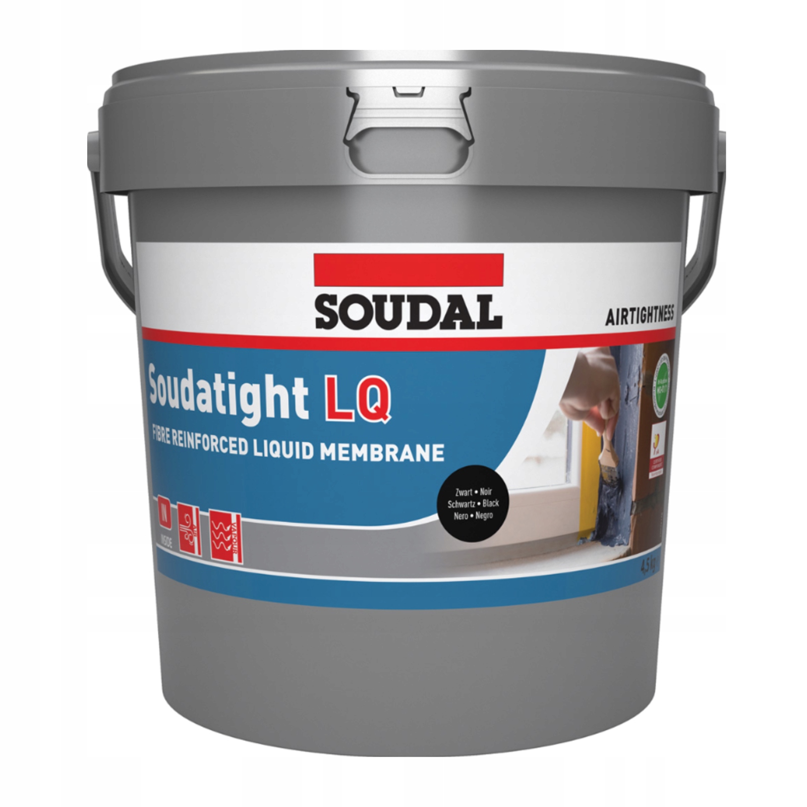 Soudal Płynna Membrana Uszczelniająca Elastyczna Soudatight Lq 4,5KG Czarny