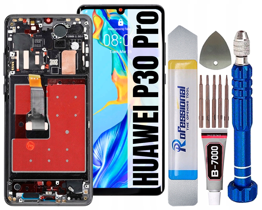 Huawei P30 Pro Oled LCD displej Obrazovka Rámeček