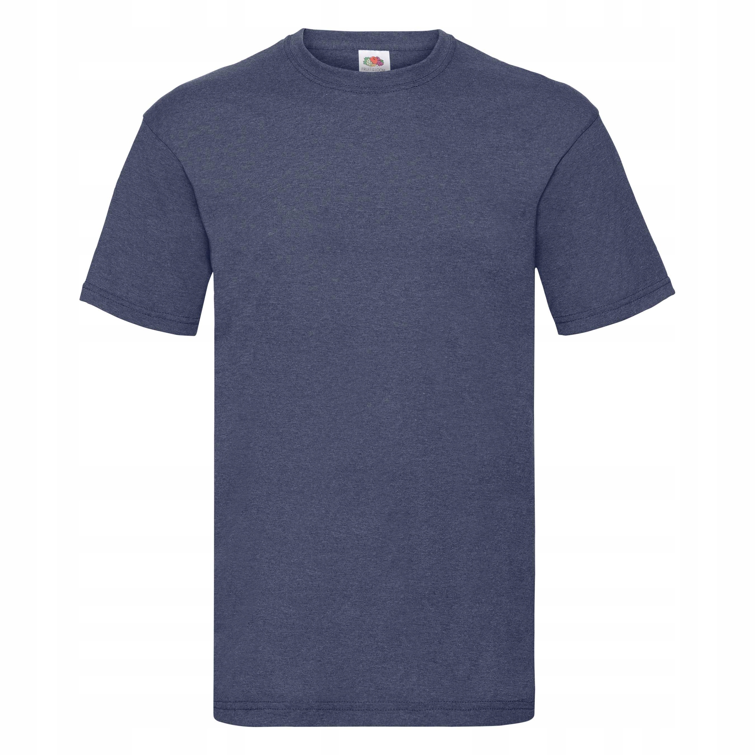 

T-shirt męski trwały Fruit Value granat melanż XL