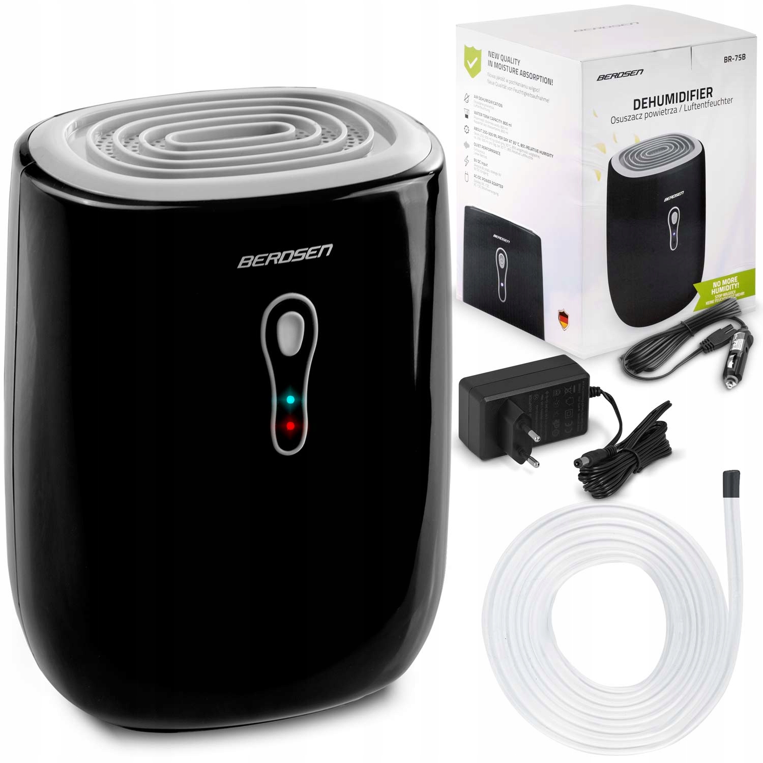 Osuszacz powietrza pochłaniacz wilgoci Berdsen BR-75B czarno-szary, Berds