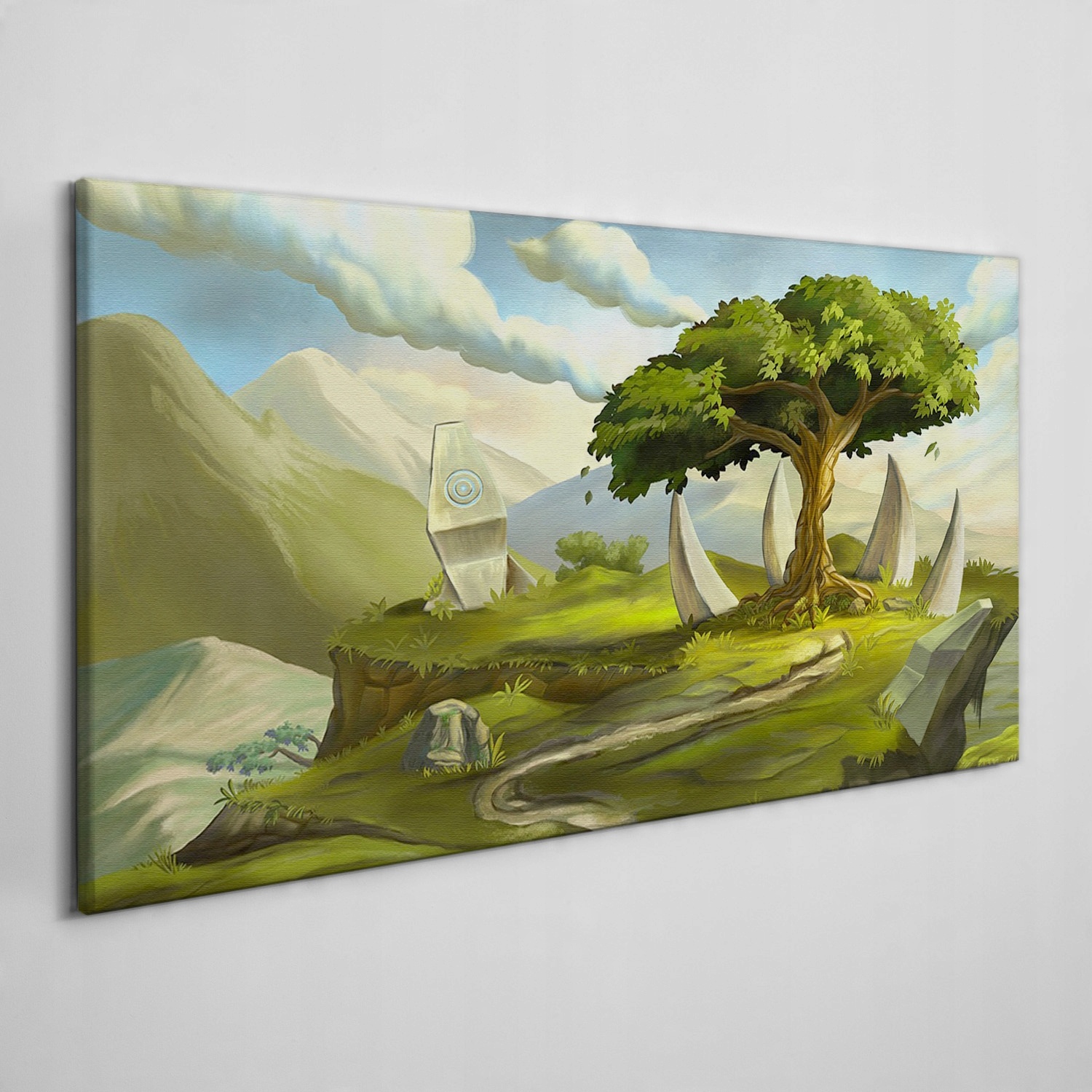 

Obraz na płótnie Fantasy drzewo kamienie 140x70 cm