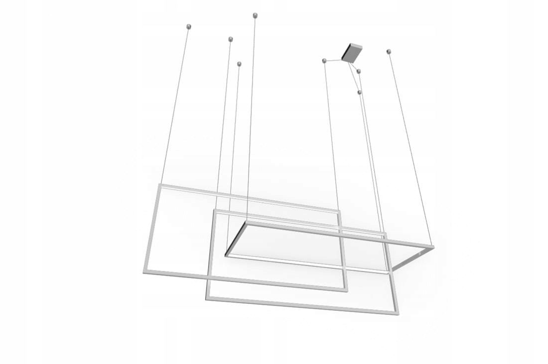Biała lampa wisząca do jadalni Led 90W geometryczny kształt Azzardo