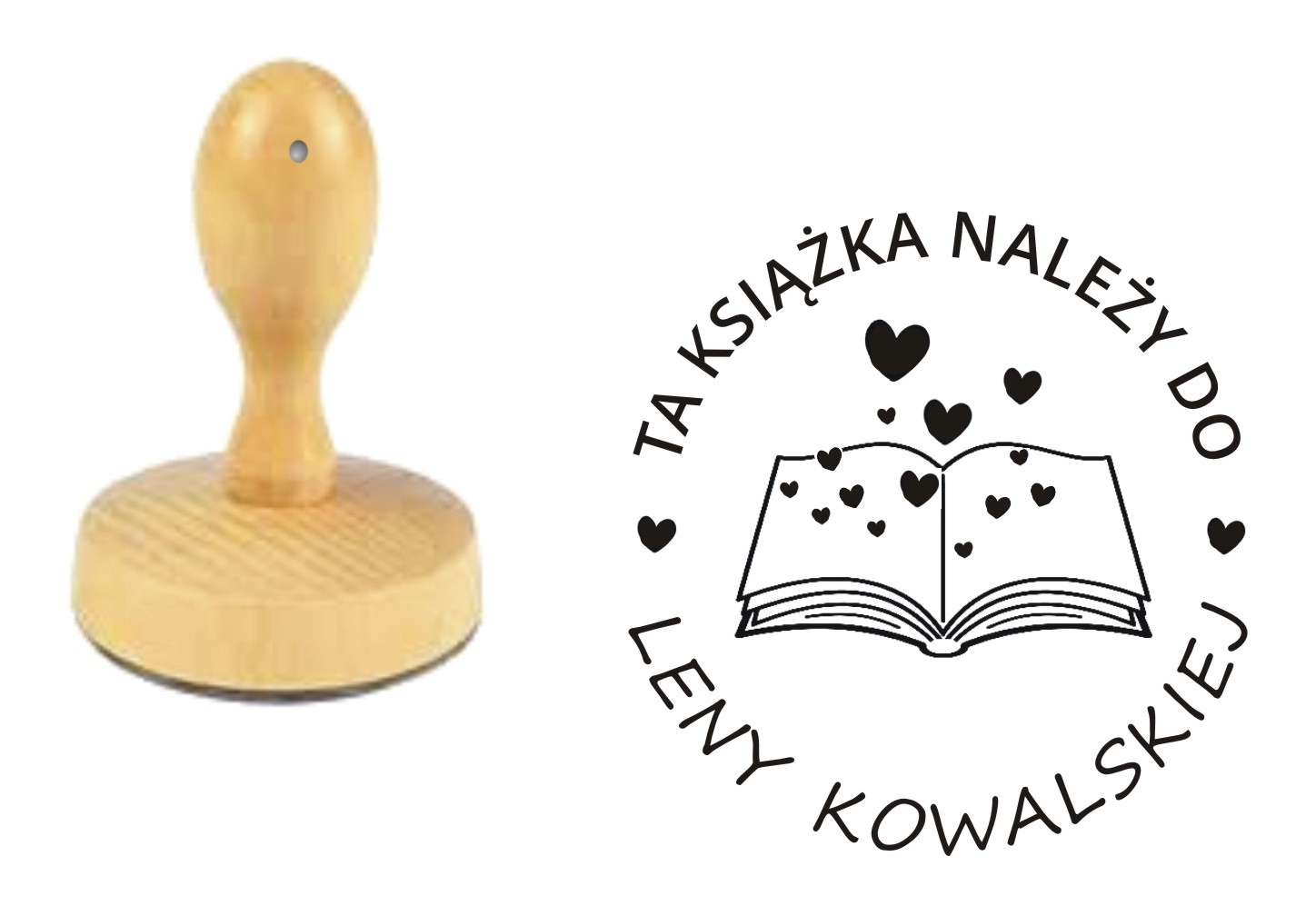 GRYF PIECZĄTKA OKRĄGŁA EX LIBRIS STEMPEL 4 CM **NOWE WZORY**