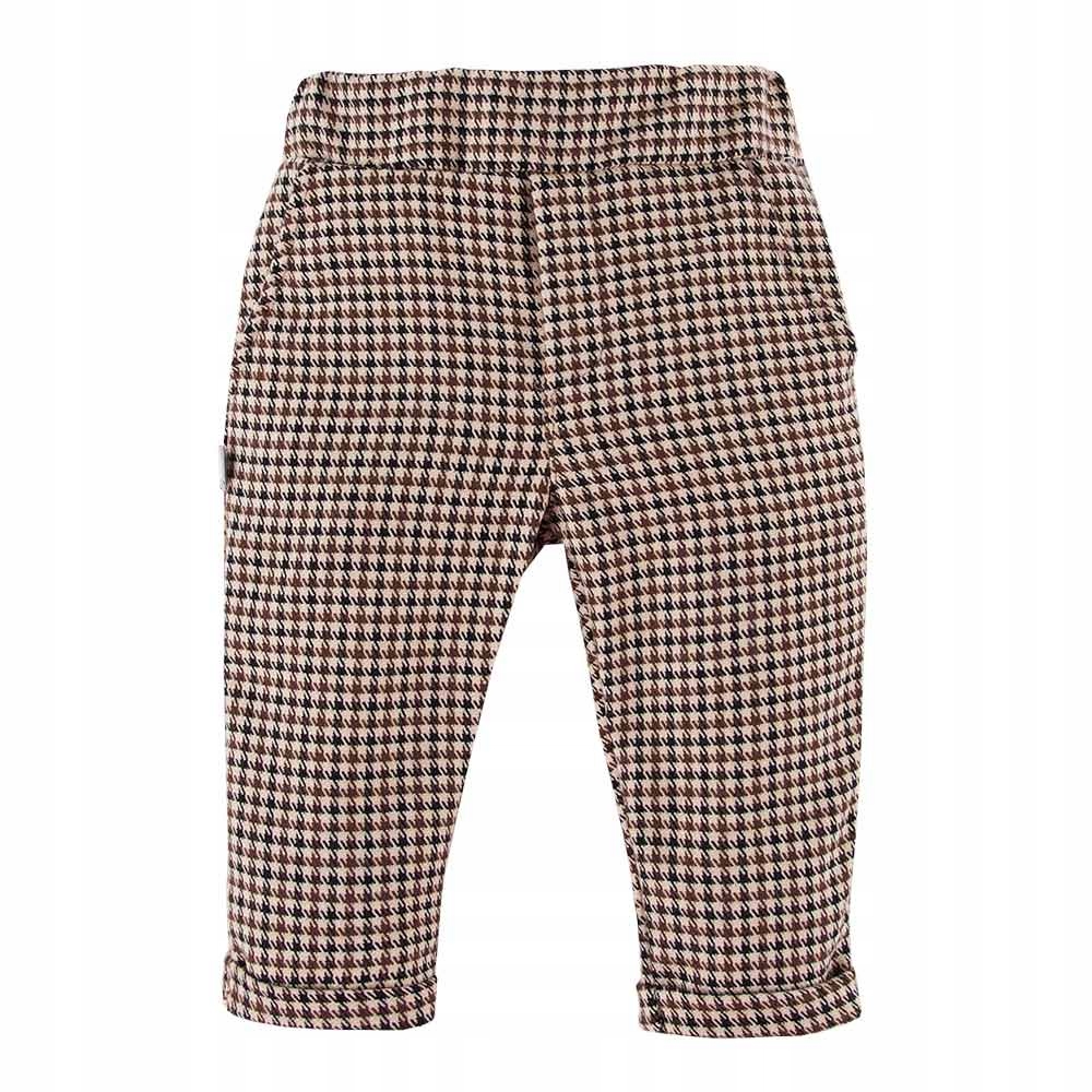 

Spodnie chłopięce pepitka brąz Ceremony, Eevi 98