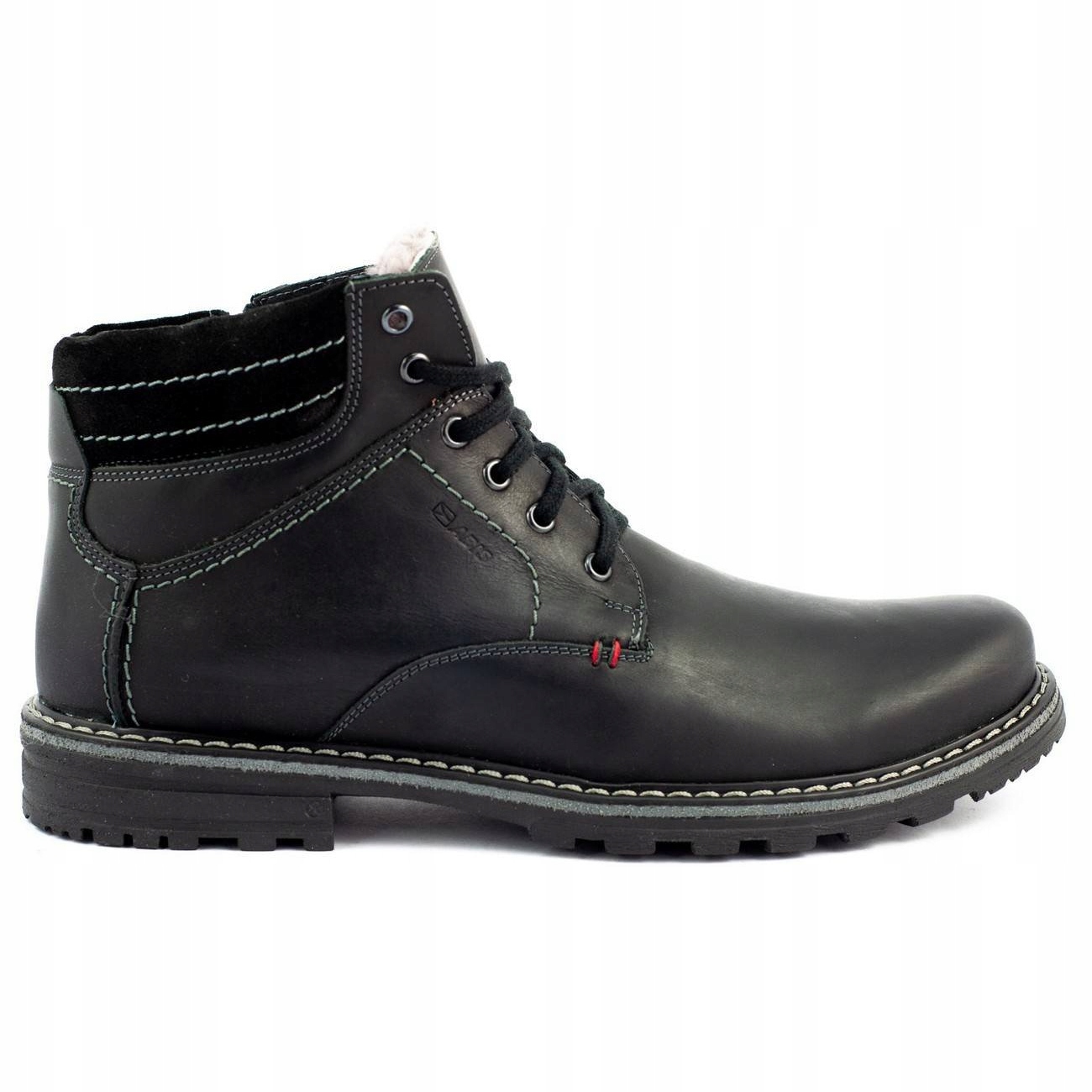 

Czarne Skóra naturalna Buty Mężczyźni Abis r.46