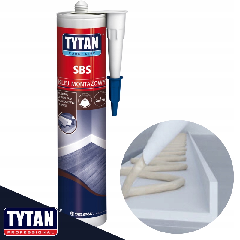 

Klej montażowy do listew paneli drewna 280ml Tytan