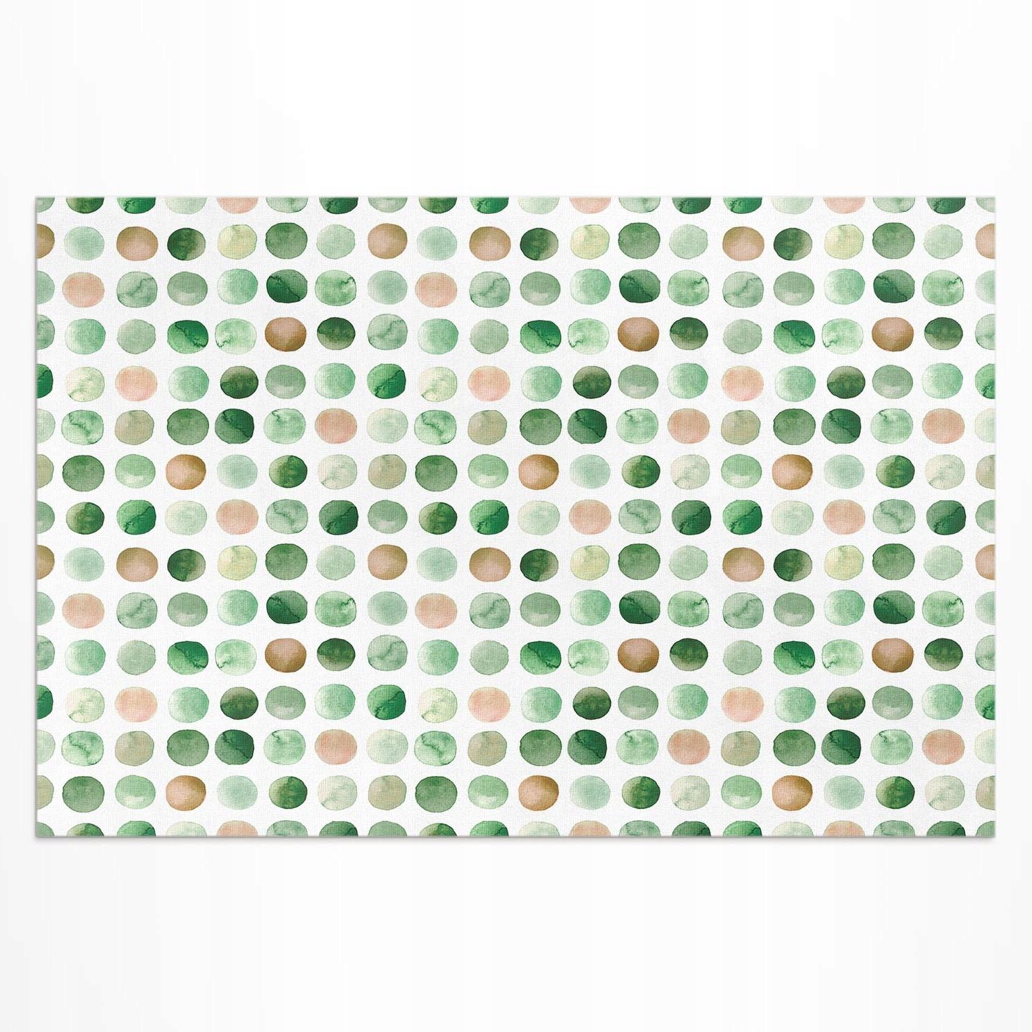 Vinylový vonkajší koberec Akvarelové bodky s maľovanými kolieskami boho 180 x 120 cm