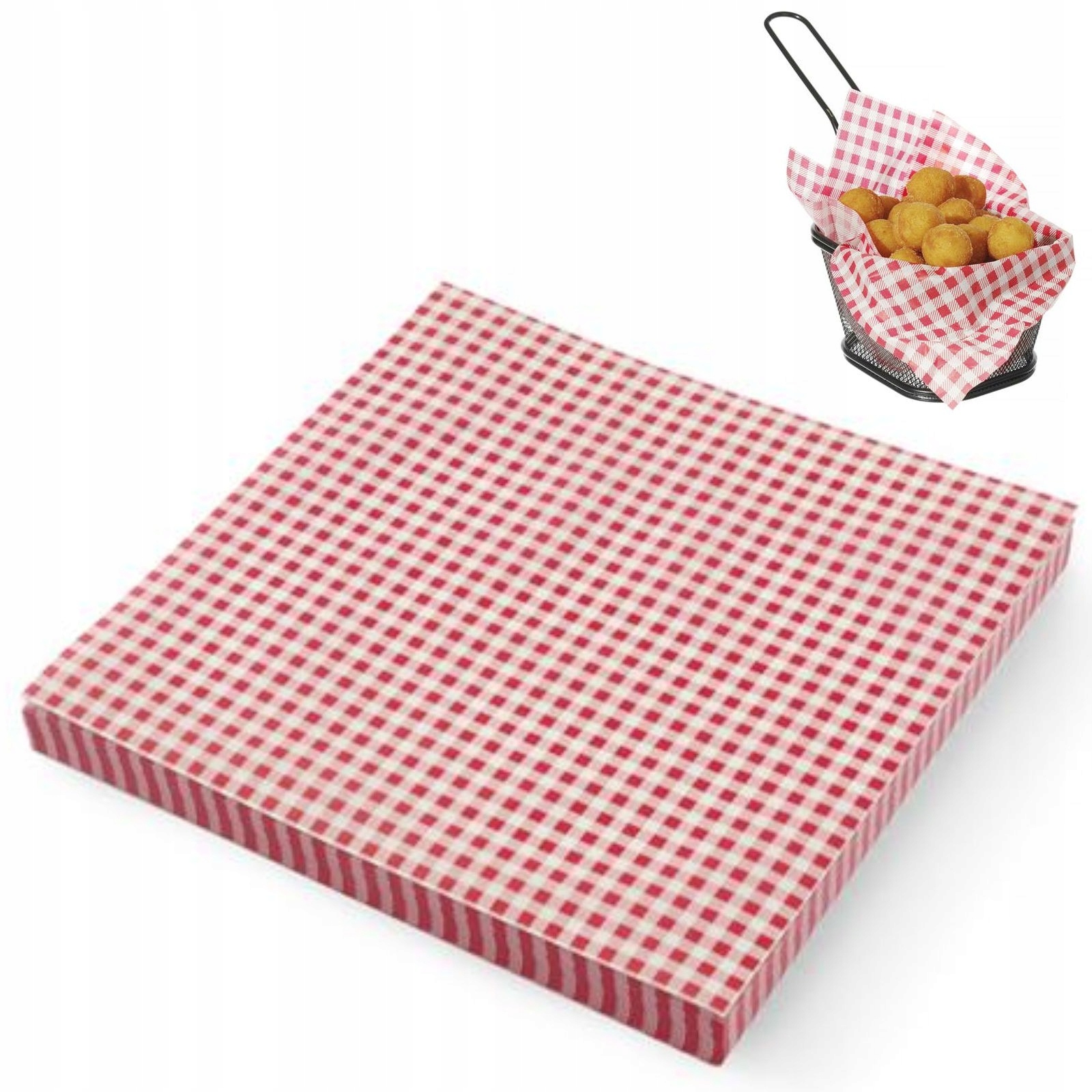 Pergamenový Papír Na Pochutiny A Hranolky, Mřížka 306 X 305 MM, 500 Ks Hendi