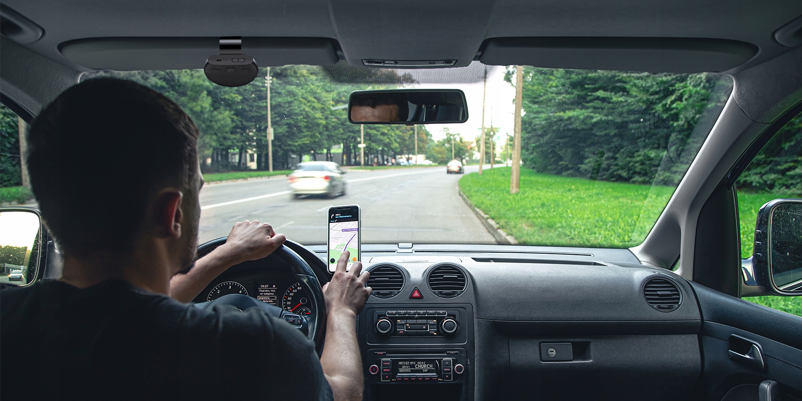 ZESTAW GŁOŚNOMÓWIĄCY DO SAMOCHODU BT 5.0 AUTOSTART + ŁADOWARKA + KABEL C Zasięg połączenia 10 m