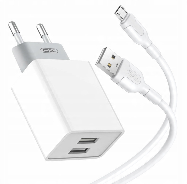 

Ładowarka kabel Micro 2,4A 2x Usb uniwersalna