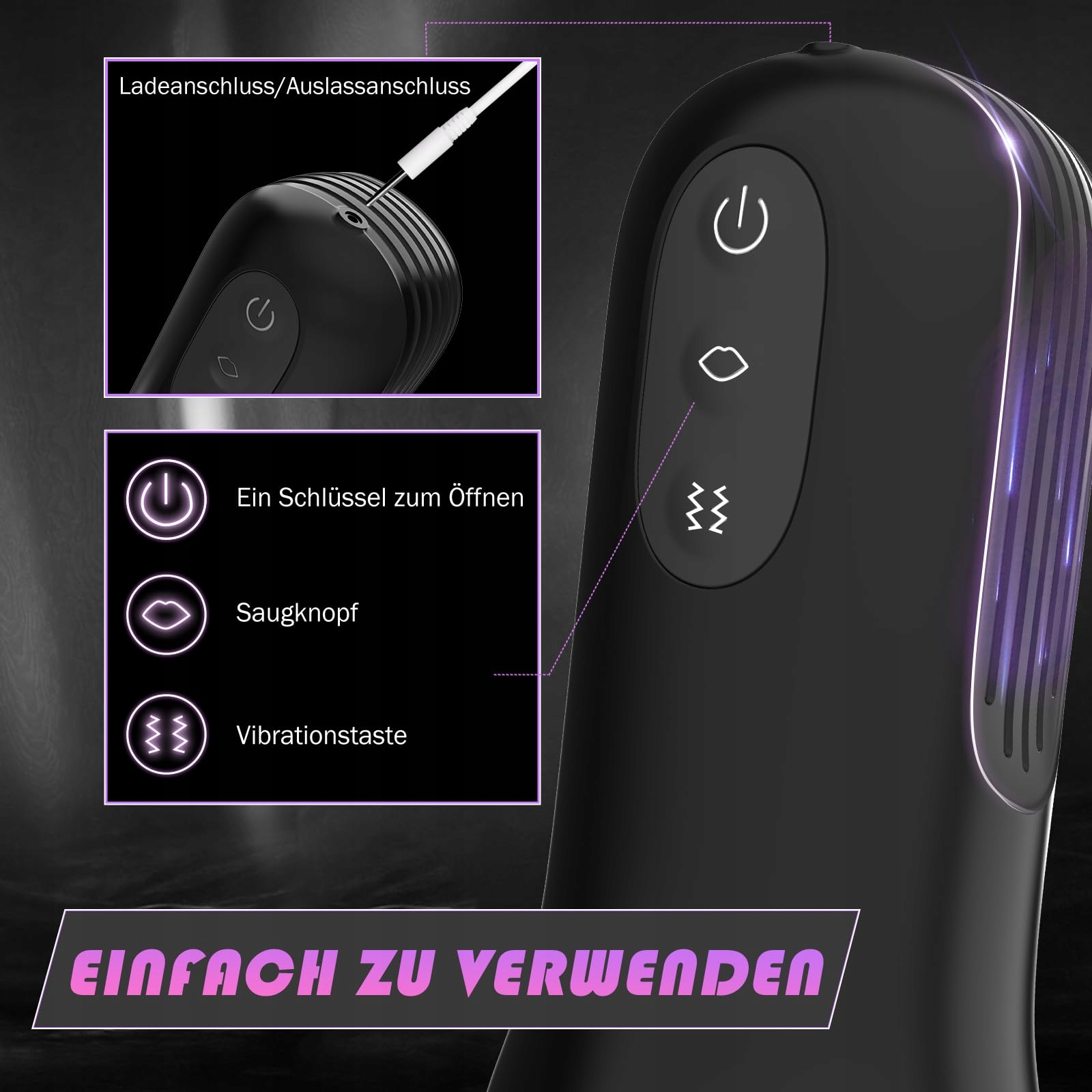 ELECTRISCHER Masturbator Dla Mężczyzn 10 Wibracji 5 Trybów Ssania 3D Vagina — miniatura 5