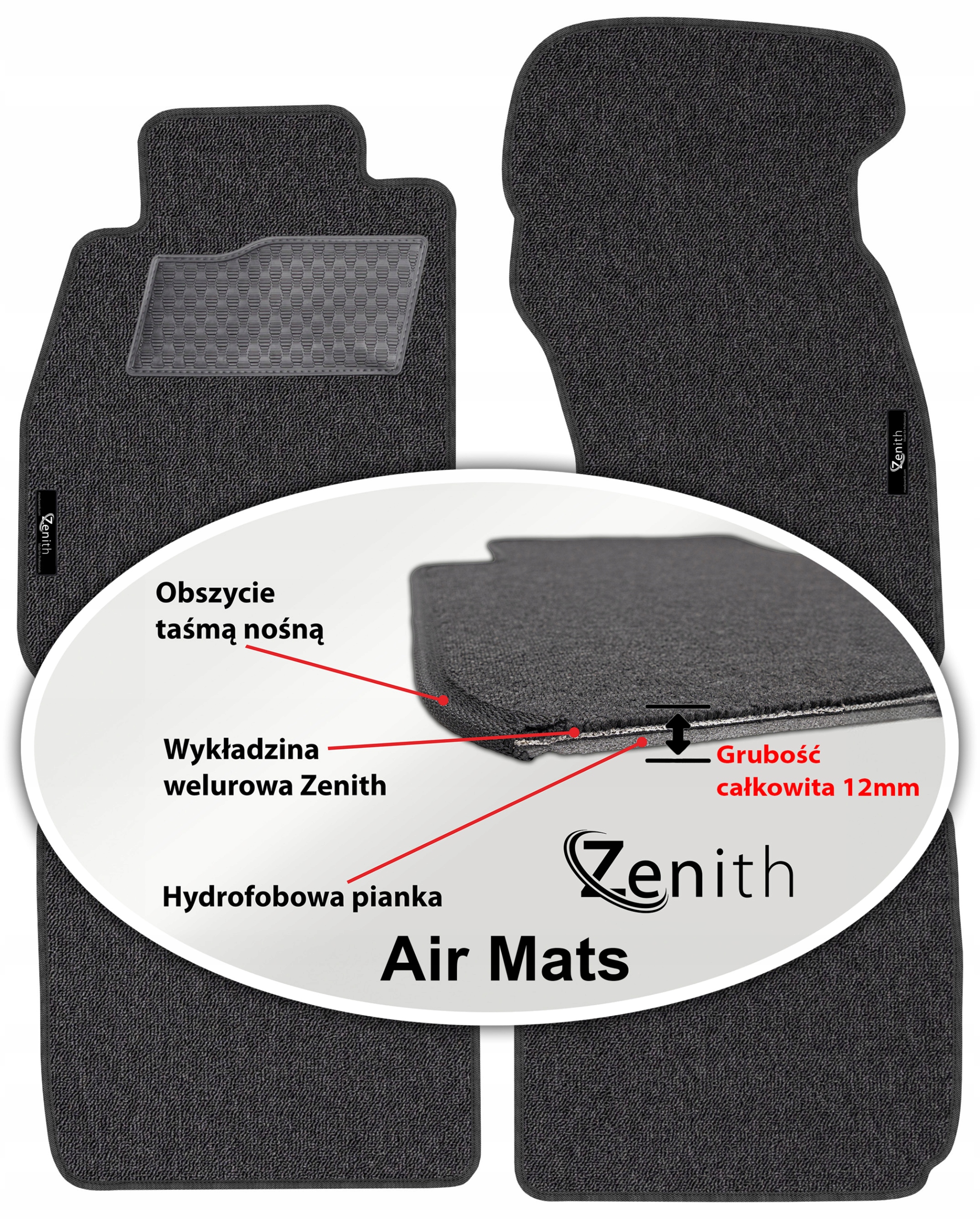 Volvo S40 I Sedan 1996-1999 Velúrové koberčeky do auta Zenith Air Mats