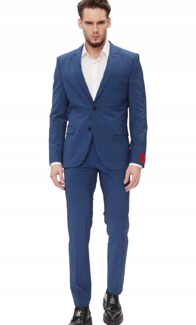 Hugo Modrý Oblek Se Dvěma Knoflíky A Klasickým Sakem 90 J9C