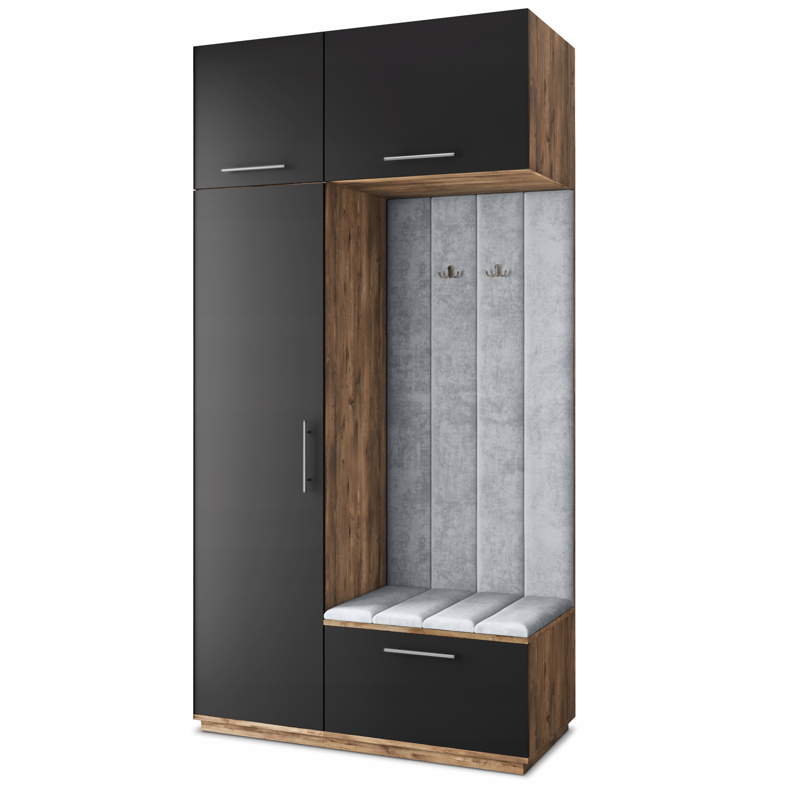Šatní skříň Rema 120/240/60 cm Skříň do předsíně Moderní dub lefkas