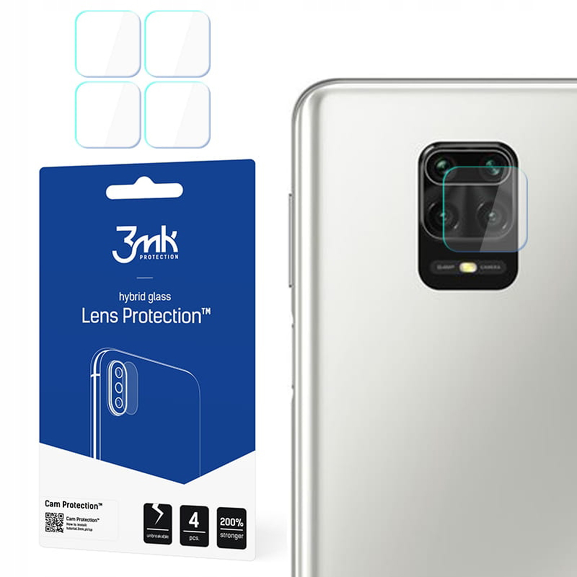 

Szkło na obiektyw aparatu 3mk do Redmi Note 9 Pro