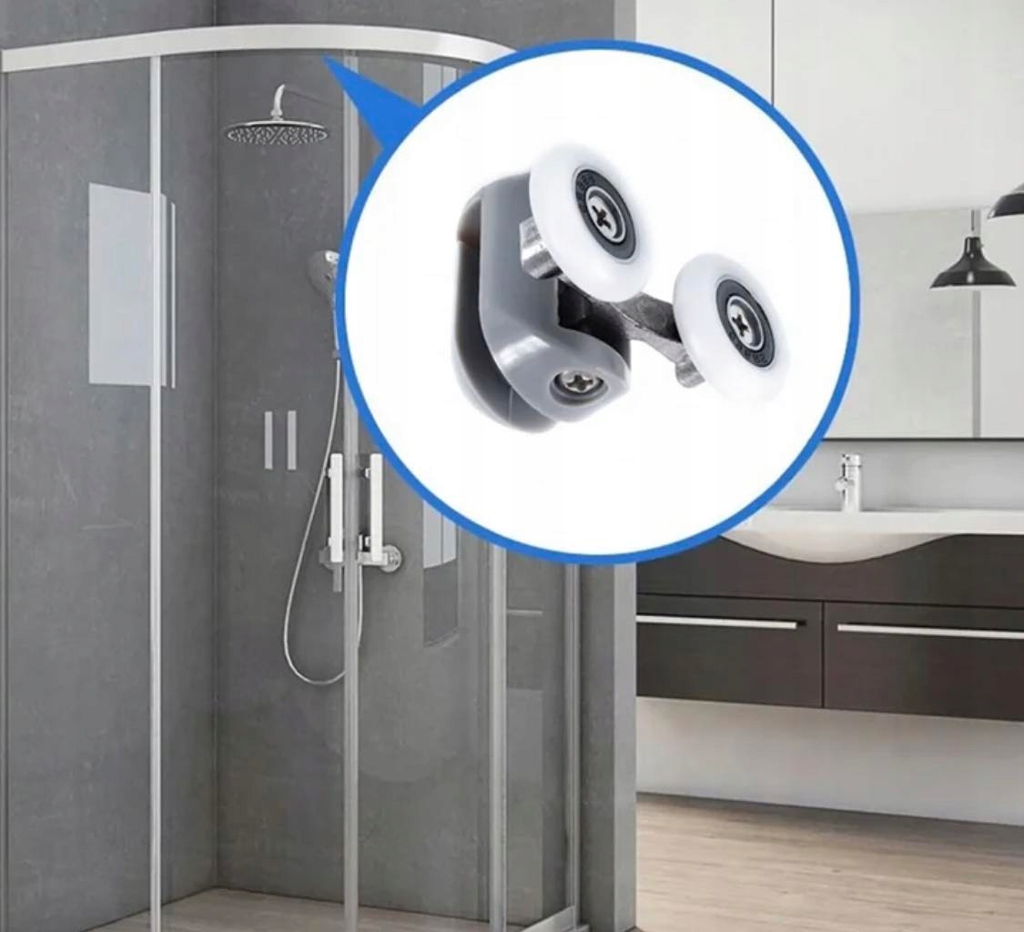 SYSTEM KABINOWY PRYSZNICOWY KÓŁKA ZESTAW 8SZT ROLEK Kod producenta 78J6 ROLKI DO PRYSZNICA