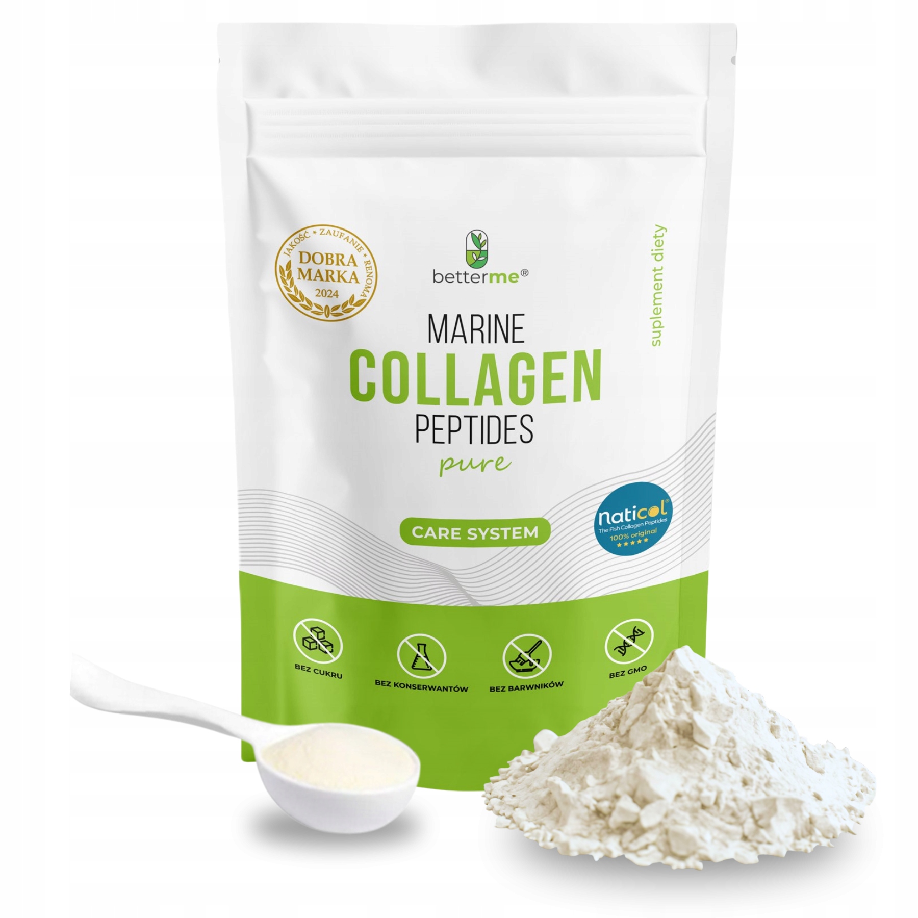 Dla Kobiet Kolagen Rybi 500 g Naturalny Kolagen Naticol 4000 miarka