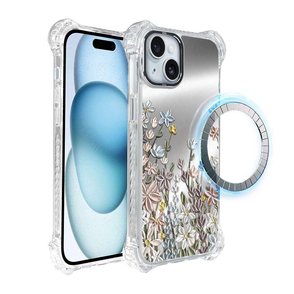 Etui do iPhone 15 Ibizu DropGuard Ultra z MagSafe, Wiosenna łąka