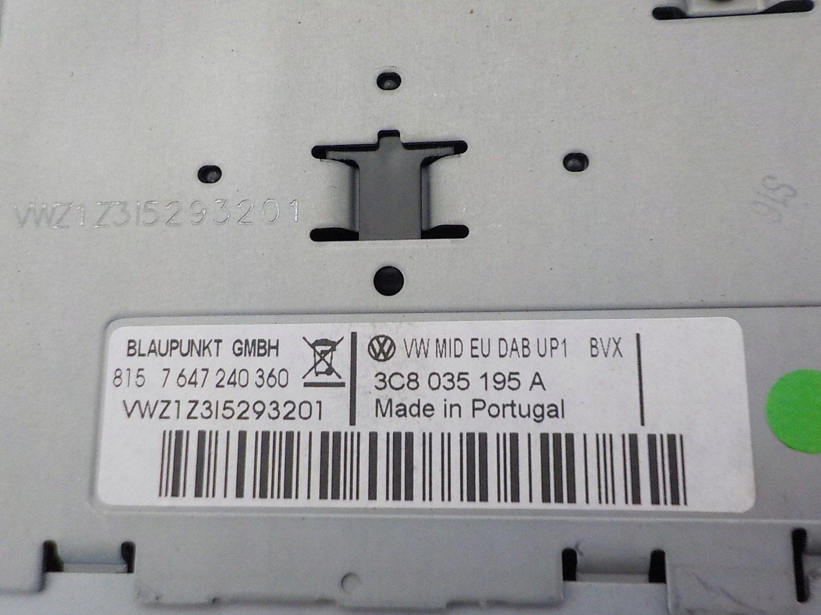 VW GOLF VI TIGUAN RADIO fabbrica DAB 3C8035195A