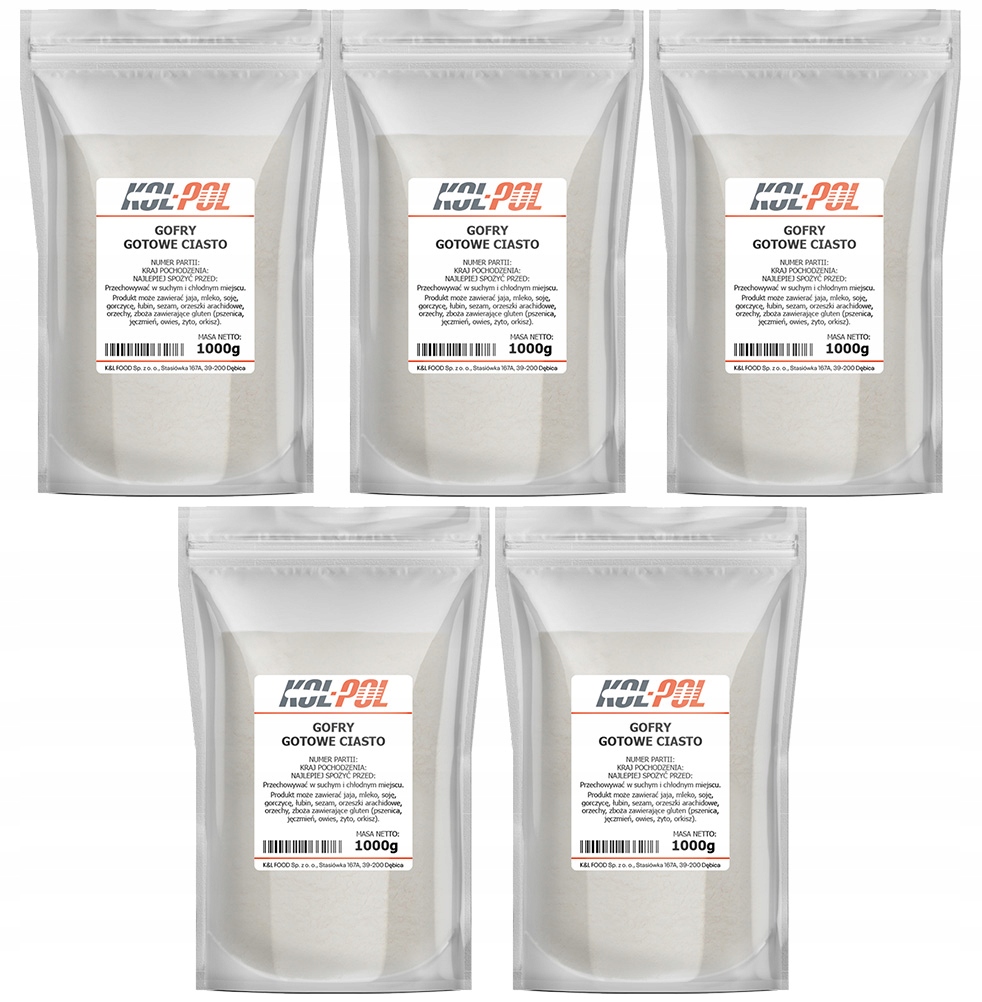 Levně Těsto Na Vafle 5 kg Hotová směs na vafle křupavé rychlé Kol-Pol