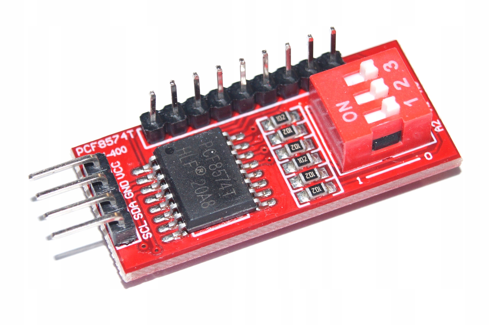 Expander i2c PCF8574T 8bit (arduino/rpi)