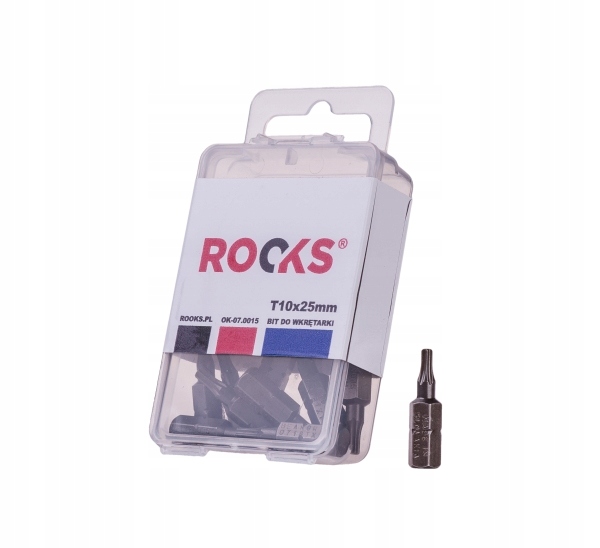 BIT DO WKRĘTARKI 1/4X 25 MM X T10, UDAROWY ROOKS OK-07.0015